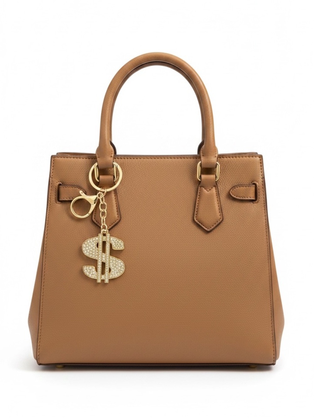 Money Dollar Sign Currency Allover Rhinestone Bag Charm Keychain Make it Rain